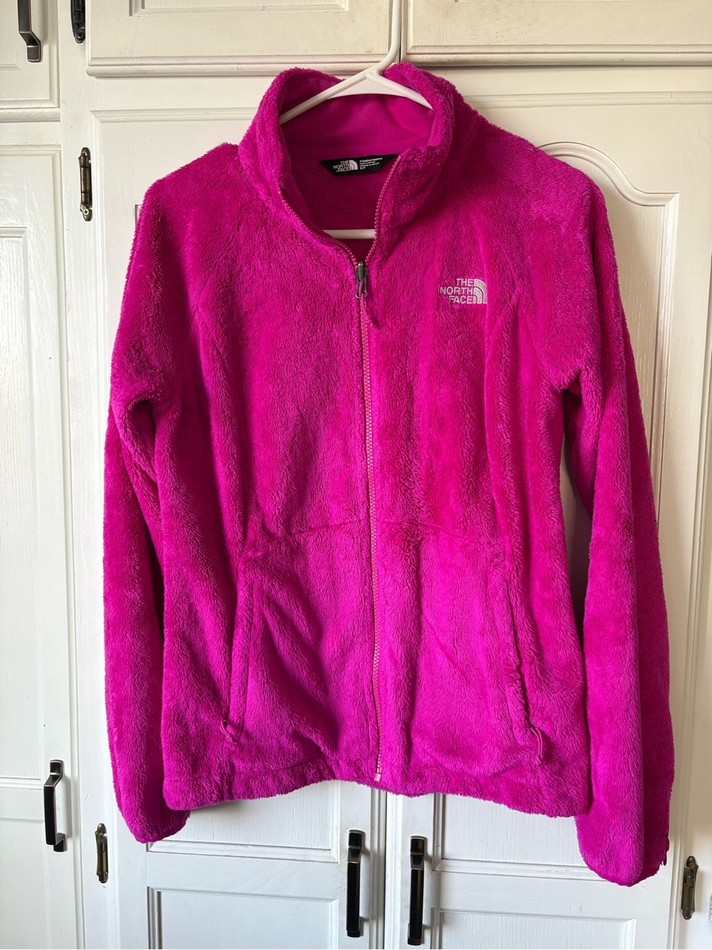 The North Face Plush Fleece Full-Zip Jacket in Bright Pink
